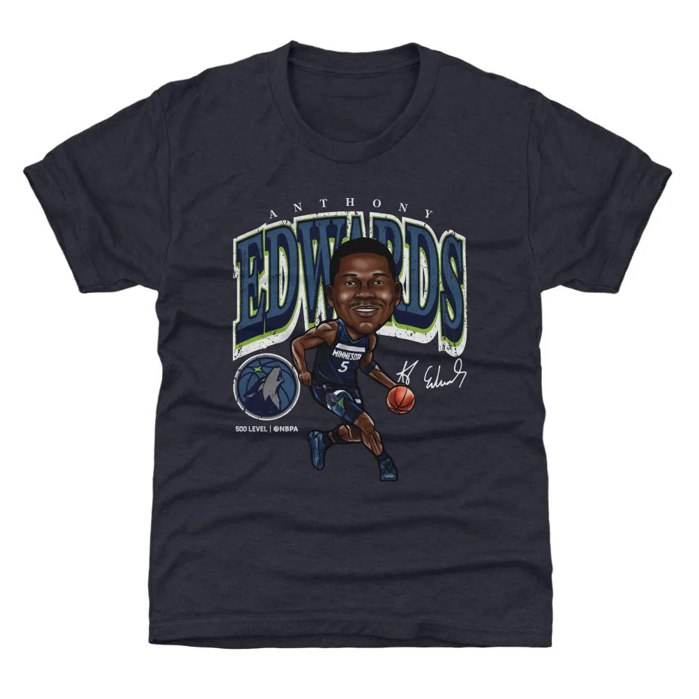 Anthony Edwards Minnesota Timberwolves Cartoon WHT sold by 500 Level product image thumbnail 2