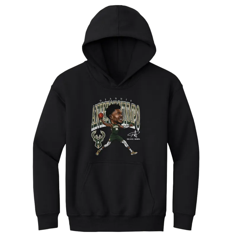 Giannis Antetokounmpo Milwaukee Bucks Cartoon WHT sold by 500 Level