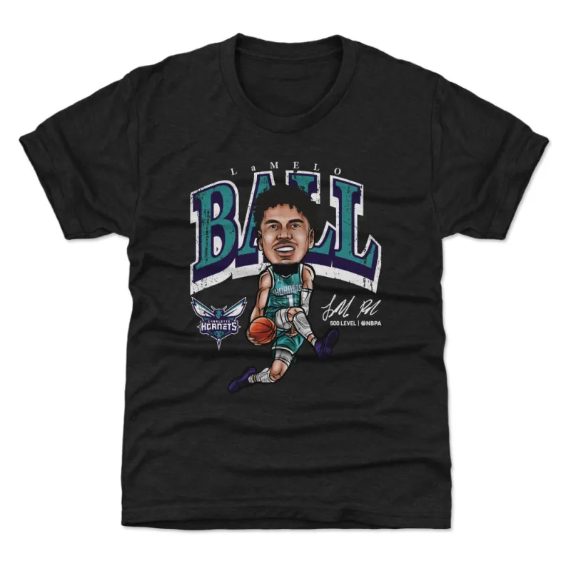 LaMelo Ball Charlotte Hornets Cartoon WHT sold by 500 Level
