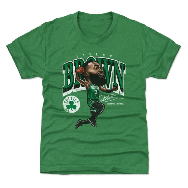 Jaylen Brown Boston Celtics Cartoon WHT sold by 500 Level