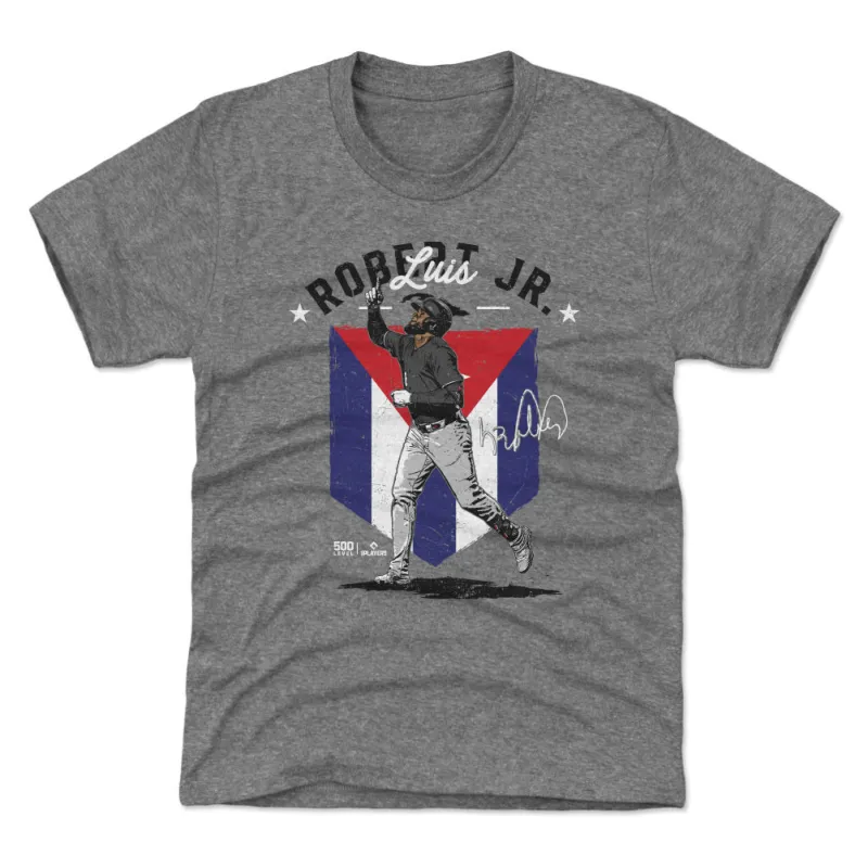 Luis Robert Jr. Chicago W Country Flag WHT sold by 500 Level
