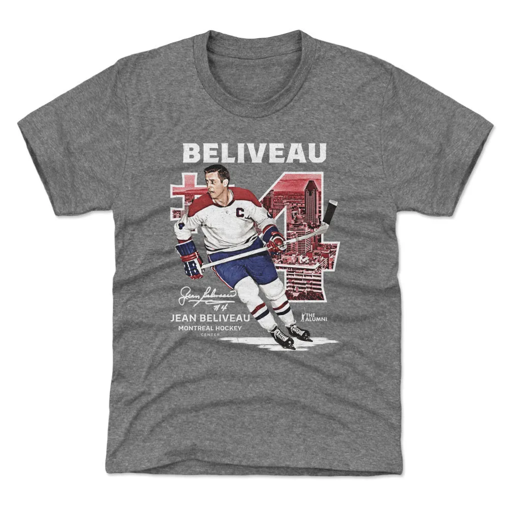 Jean Beliveau Montreal Throwback WHT sold by 500 Level