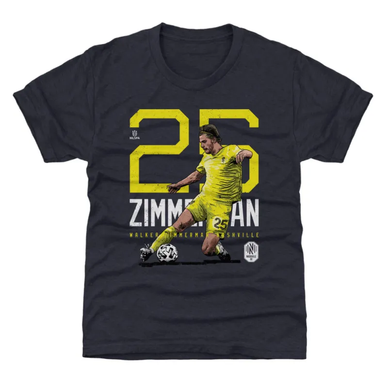 Walker Zimmerman Nashville SC Bold Number WHT sold by 500 Level