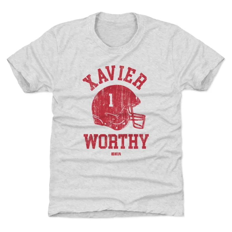 Xavier Worthy Kansas City Helmet Font sold by 500 Level