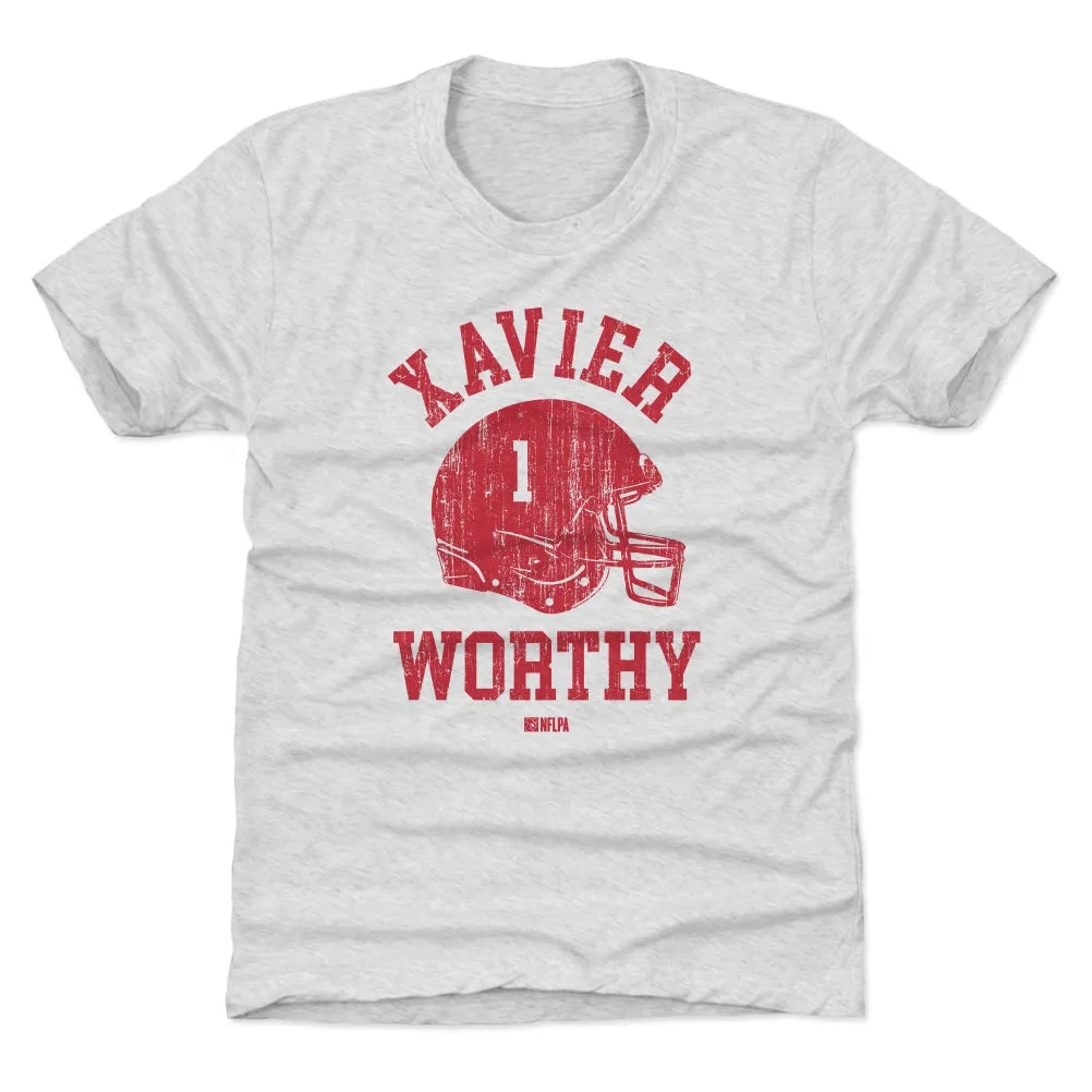 Xavier Worthy Kansas City Helmet Font sold by 500 Level