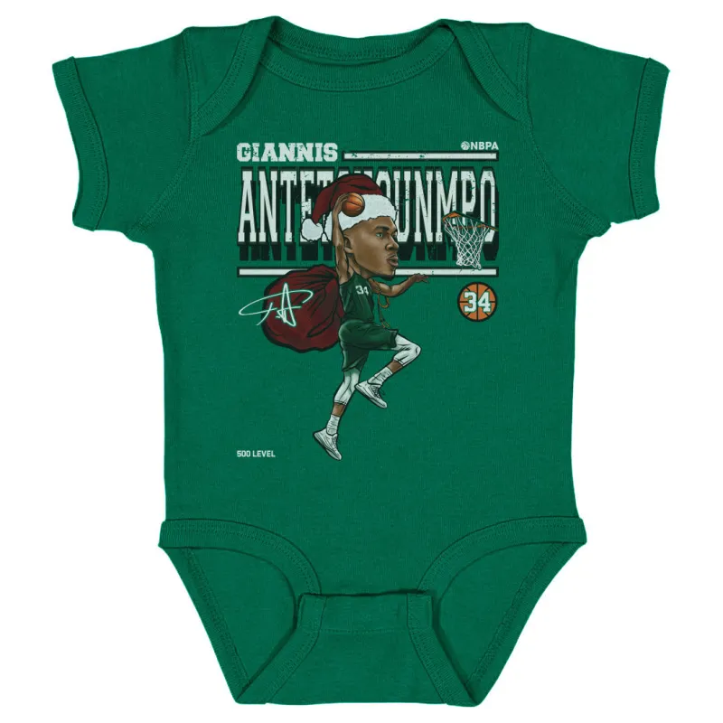 Giannis Antetokounmpo Cartoon Santa Hat WHT sold by 500 Level