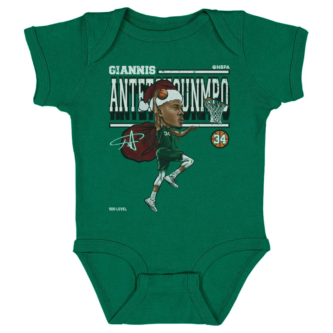 Giannis Antetokounmpo Cartoon Santa Hat WHT sold by 500 Level