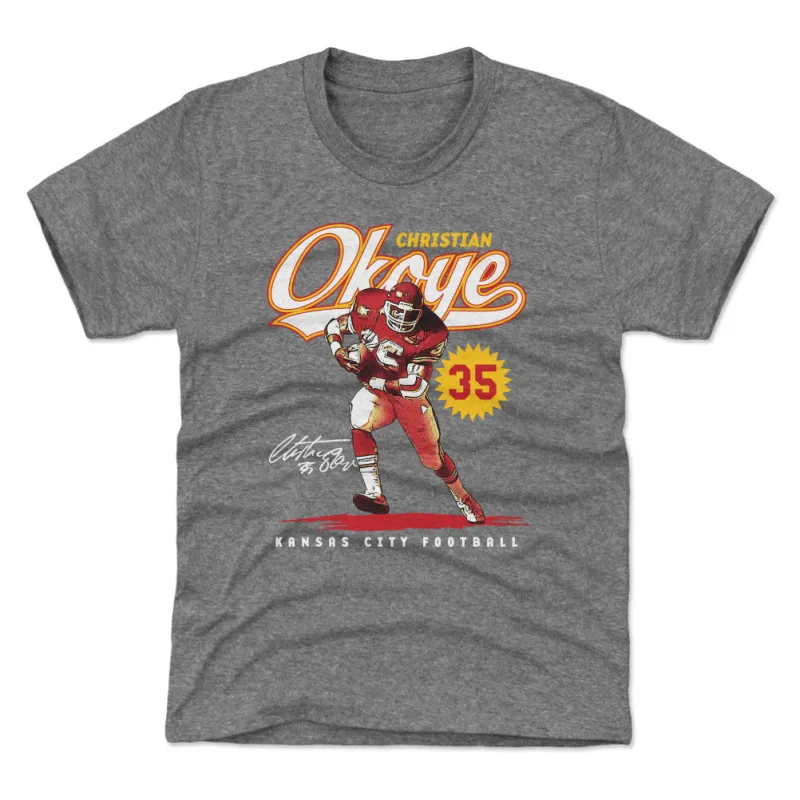 Christian Okoye Kansas City Vintage Script WHT sold by 500 Level