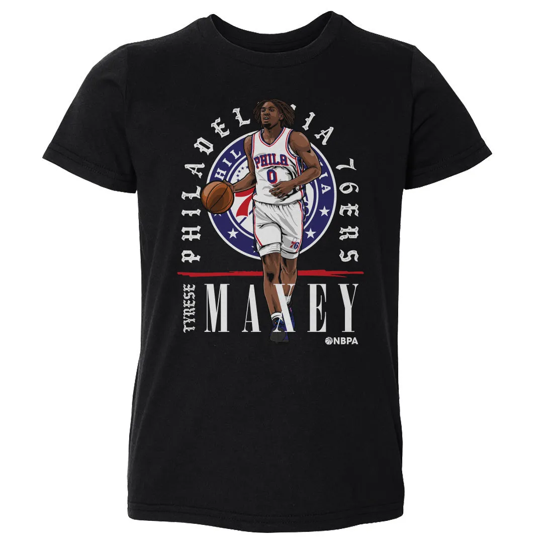 Tyrese Maxey Philadelphia 76ers Shield WHT sold by 500 Level product image thumbnail 2