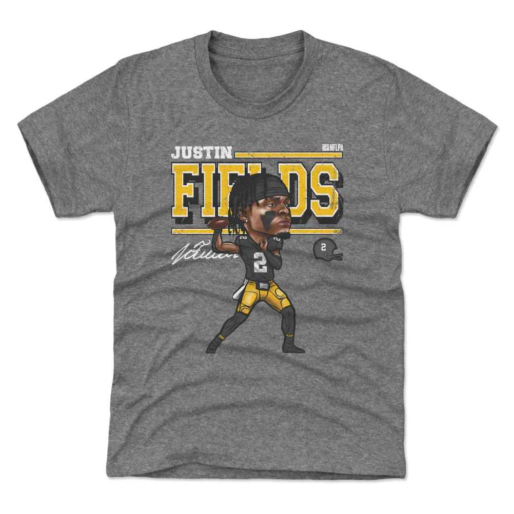 Justin Fields Pittsburgh Cartoon WHT sold by 500 Level