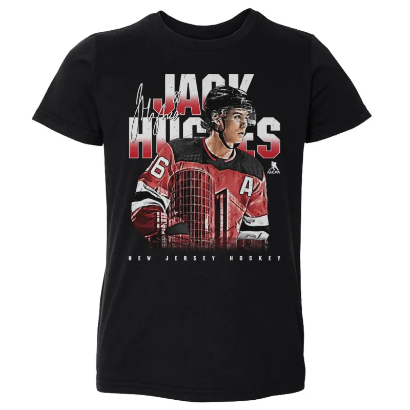 Jack Hughes New Jersey Landmark WHT sold by 500 Level