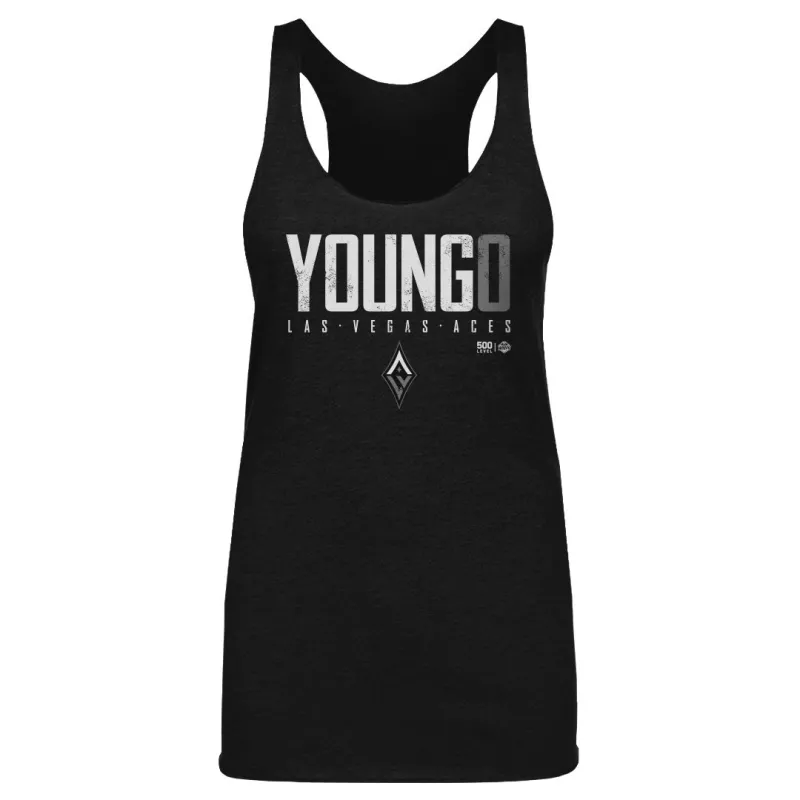 Jackie Young Las Vegas Aces Elite WHT sold by 500 Level