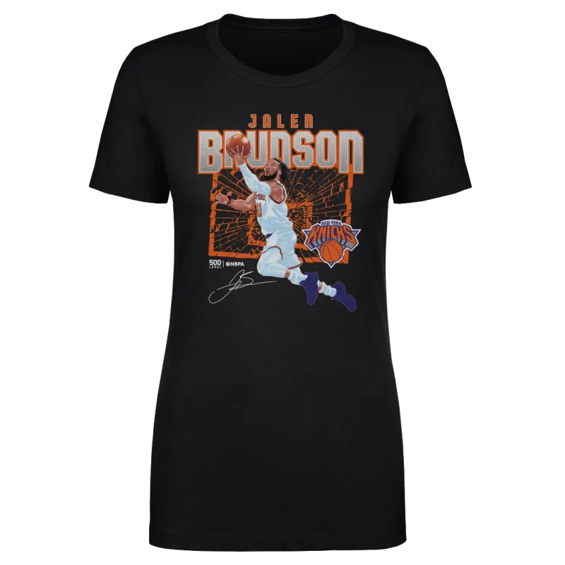 Jalen Brunson New York Knicks Shattered WHT sold by 500 Level