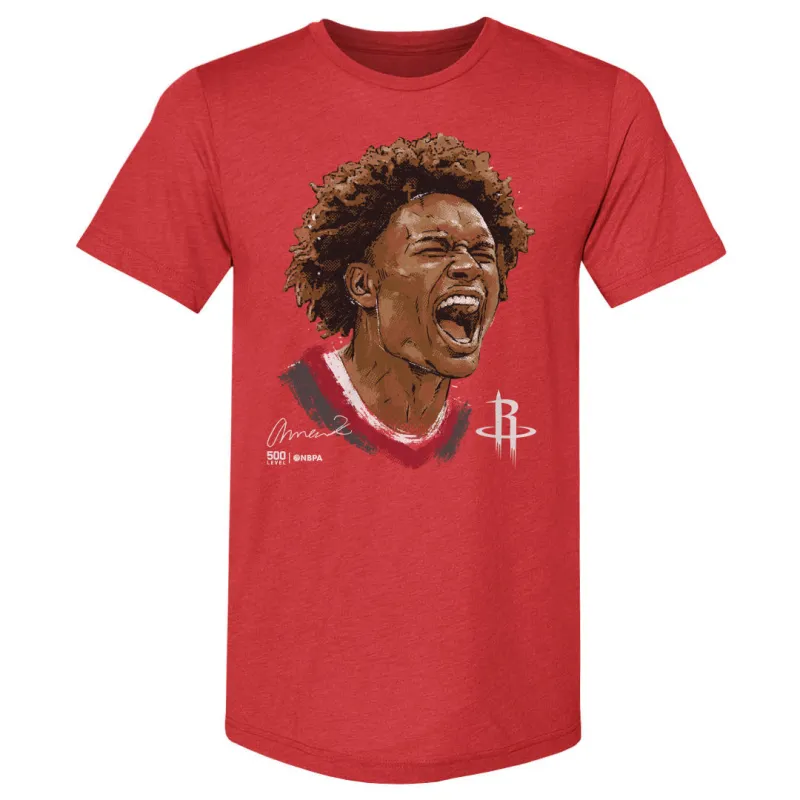 Amen Thompson Houston Rockets Scream WHT sold by 500 Level