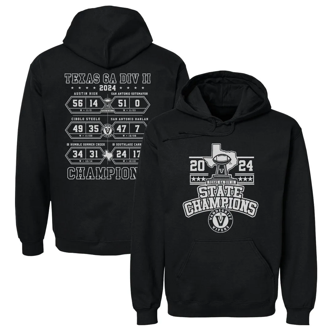 Vandegrift Vipers 2024 6A II State Champions F&B WHT sold by 500 Level