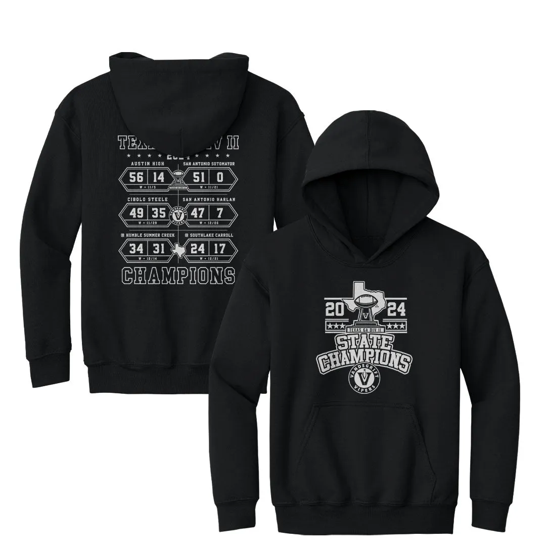 Vandegrift Vipers 2024 6A II State Champions F&B WHT sold by 500 Level