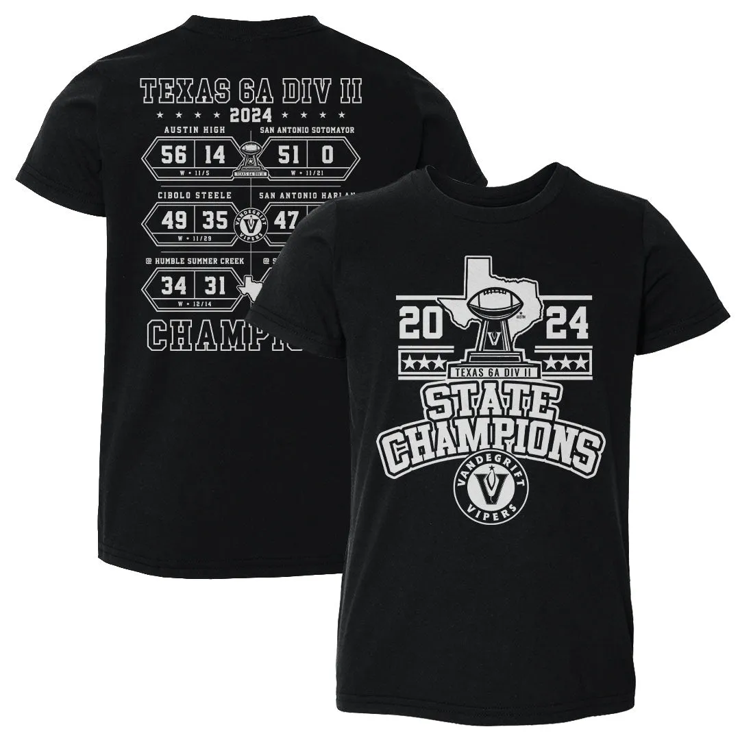 Vandegrift Vipers 2024 6A II State Champions F&B WHT sold by 500 Level