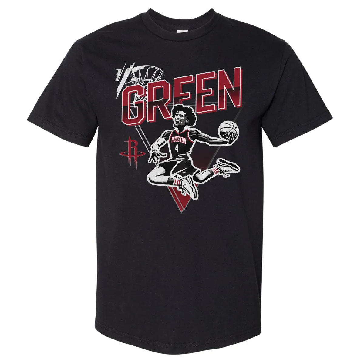 Jalen Green Houston Rockets Triangle WHT sold by 500 Level