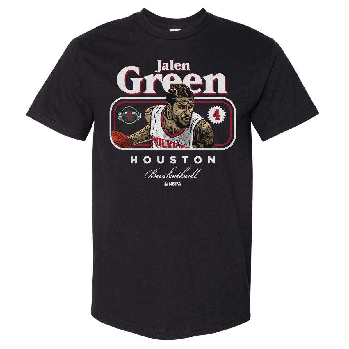 Jalen Green Houston Rockets Cover WHT sold by 500 Level