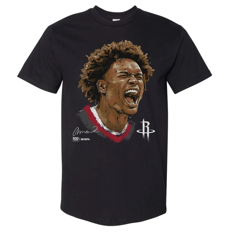 Amen Thompson Houston Rockets Scream WHT sold by 500 Level