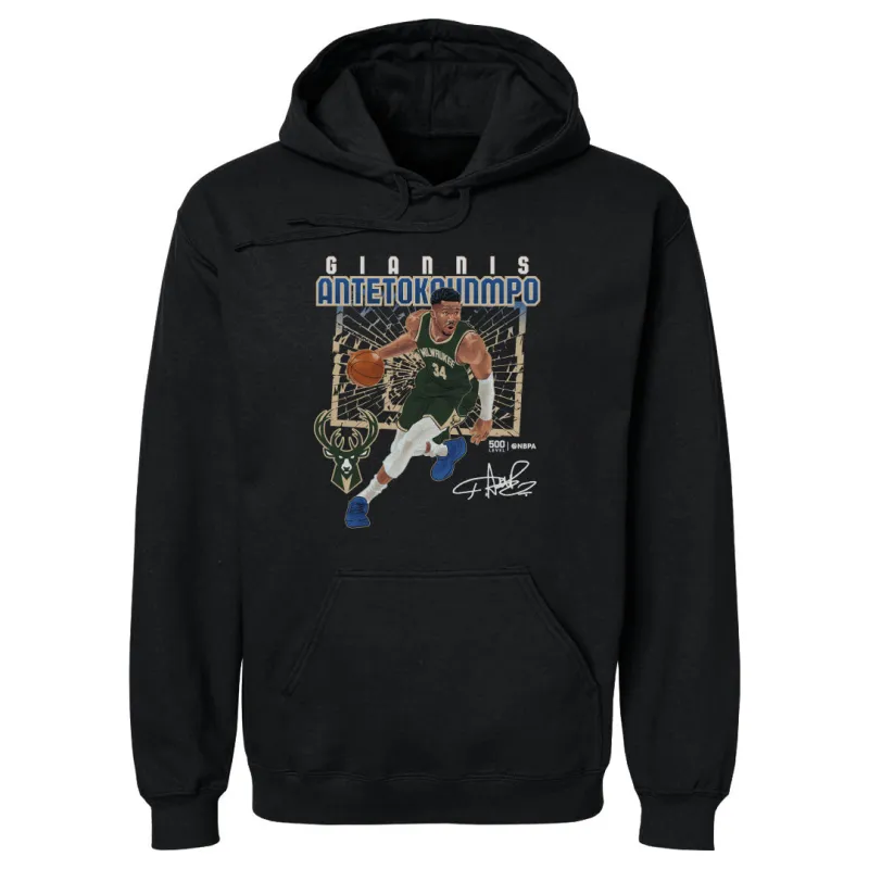 Giannis Antetokounmpo Milwaukee Bucks Shattered WHT sold by 500 Level