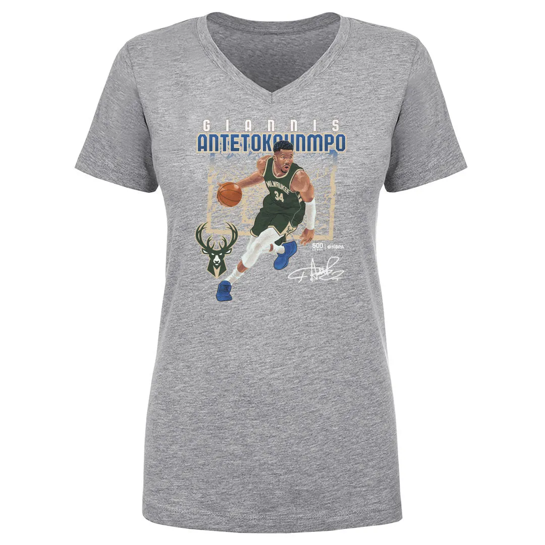 Giannis Antetokounmpo Milwaukee Bucks Shattered WHT sold by 500 Level product image thumbnail 2