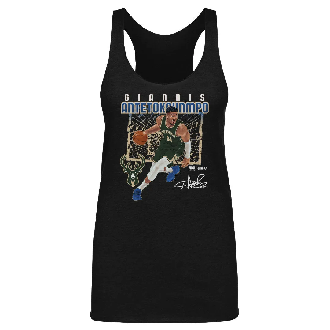 Giannis Antetokounmpo Milwaukee Bucks Shattered WHT sold by 500 Level