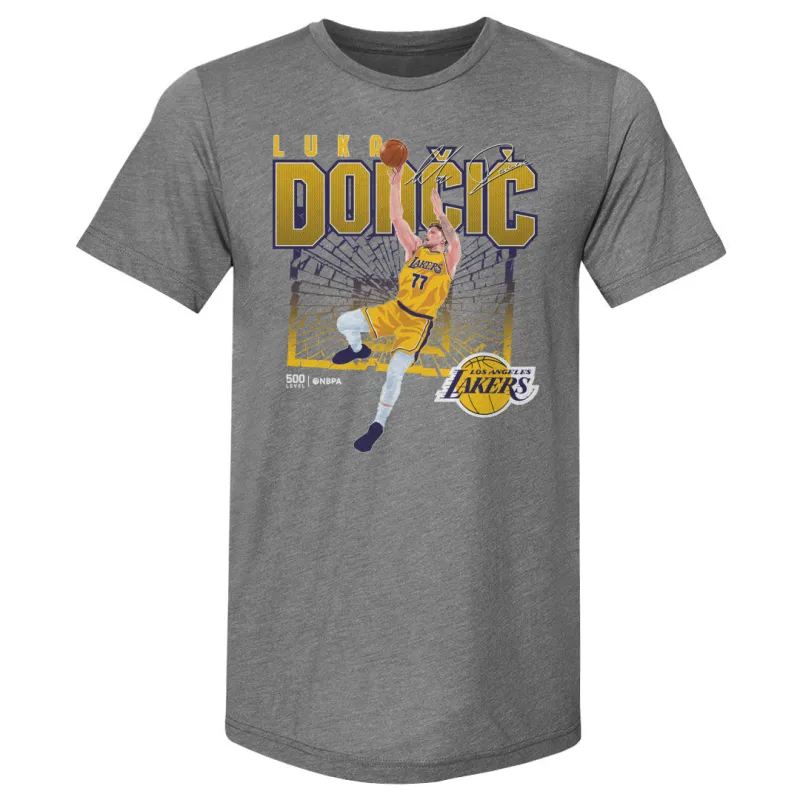 Luka Doncic Los Angeles Lakers Shattered WHT sold by 500 Level