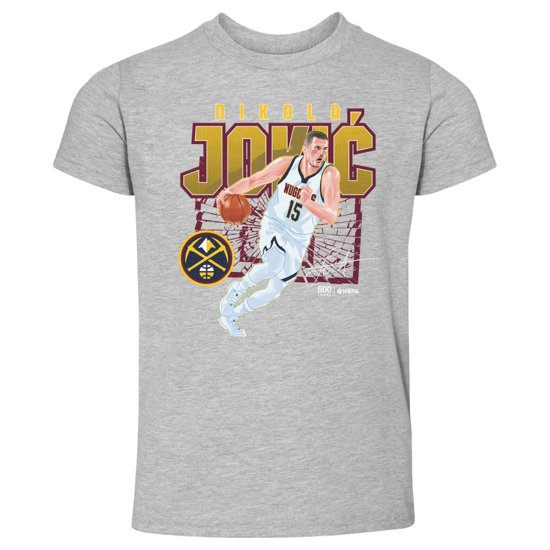 Nikola Jokic Denver Nuggets Shattered WHT sold by 500 Level