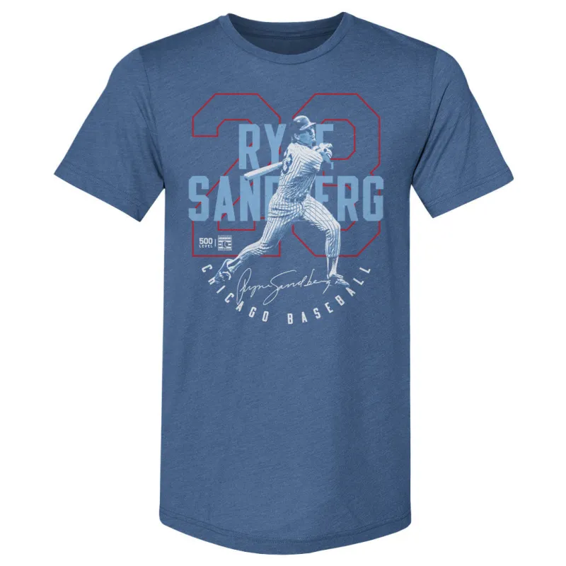 Ryne Sandberg Chicago C Outline WHT sold by 500 Level