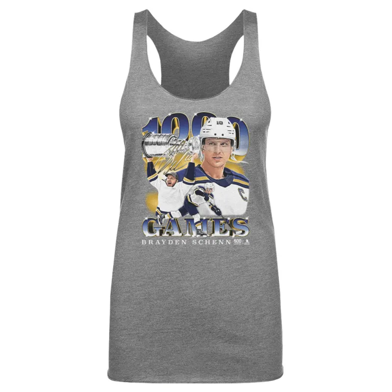 Brayden Schenn St. Louis 1000th Game Vintage WHT sold by 500 Level