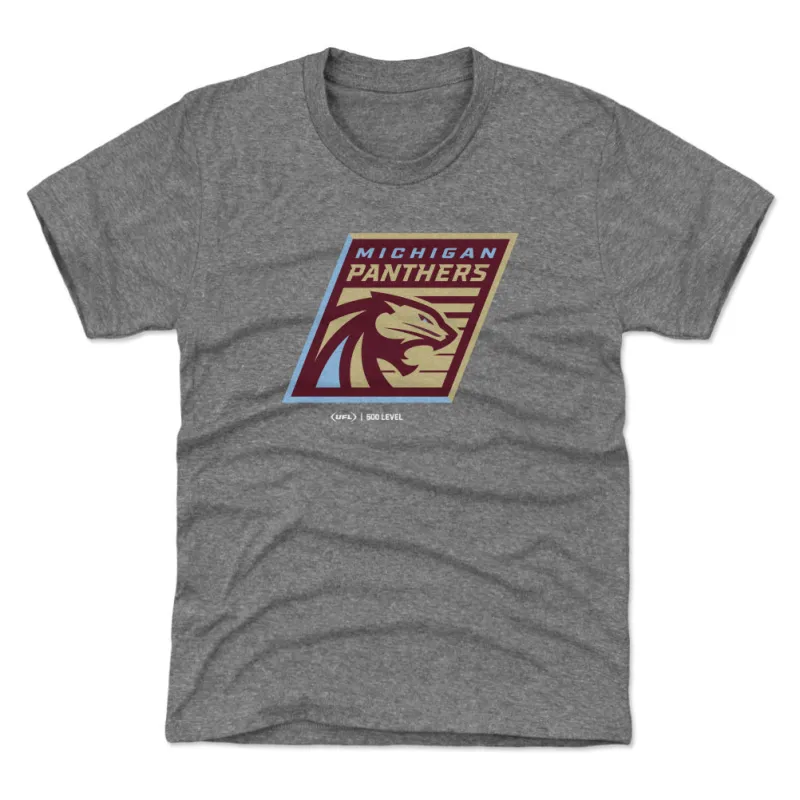 Michigan Panthers Primary Logo WHT sold by 500 Level