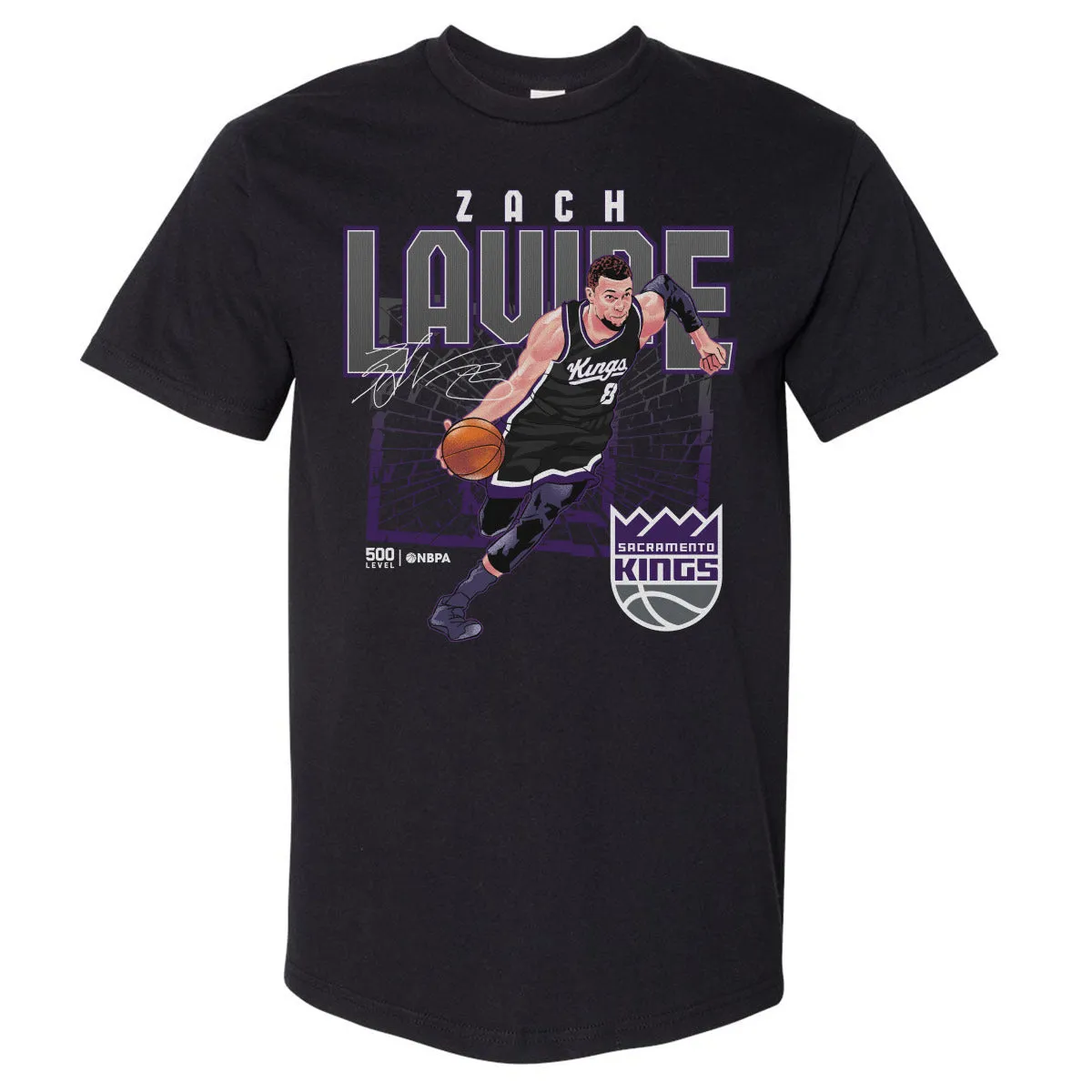Zach Lavine Sacramento Kings Shattered WHT sold by 500 Level