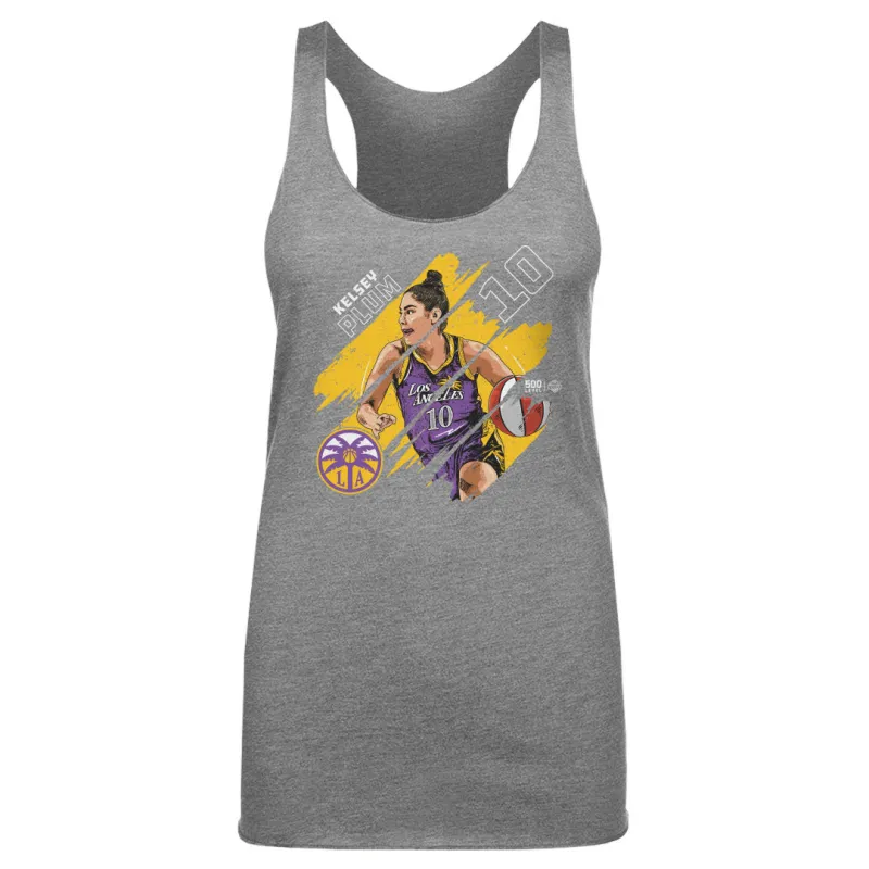 Kelsey Plum Los Angeles Sparks Stripes WHT sold by 500 Level