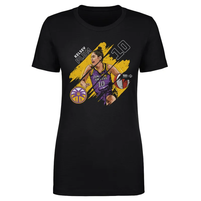 Kelsey Plum Los Angeles Sparks Stripes WHT sold by 500 Level