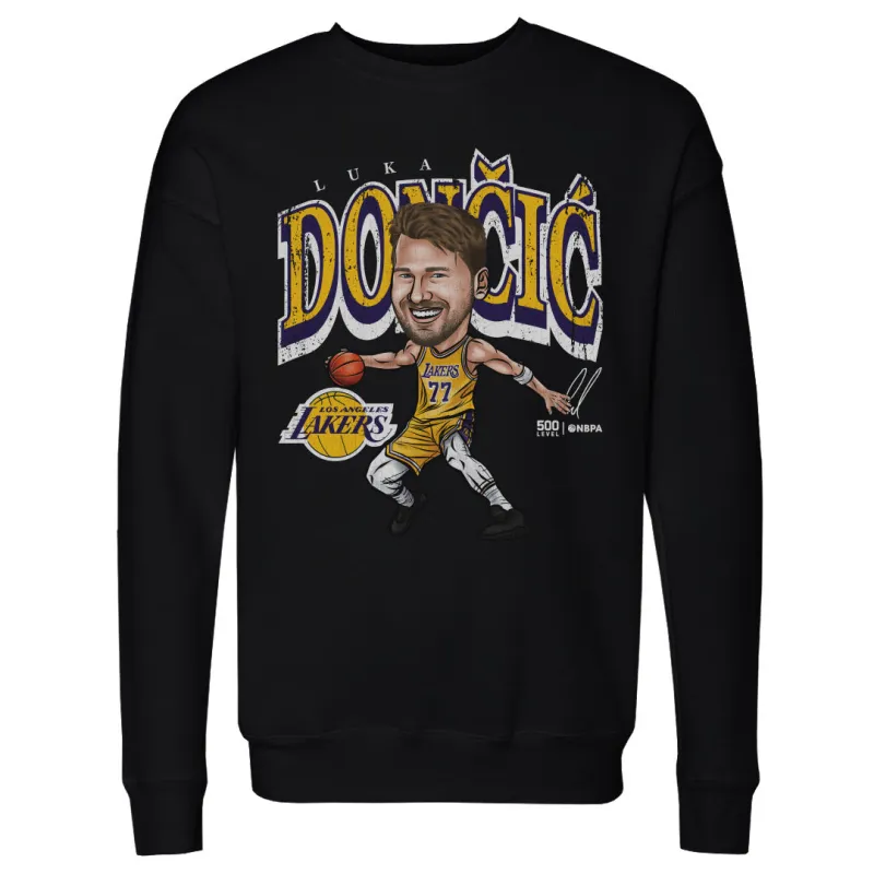 Luka Doncic Los Angeles Lakers Cartoon WHT sold by 500 Level