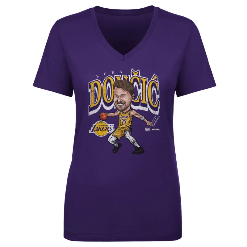 Luka Doncic Los Angeles Lakers Cartoon WHT sold by 500 Level
