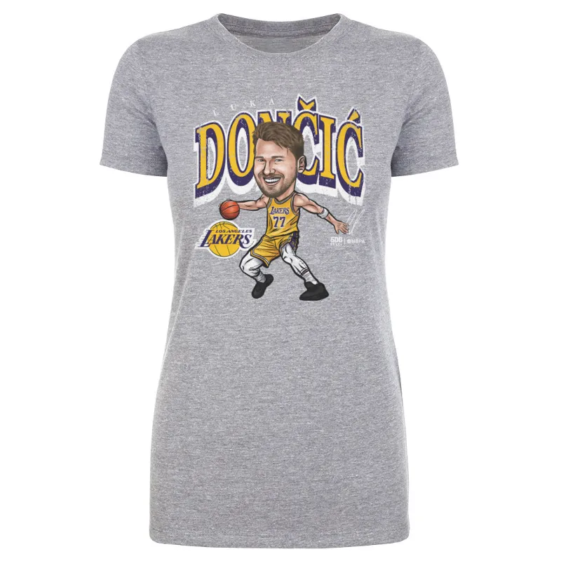 Luka Doncic Los Angeles Lakers Cartoon WHT sold by 500 Level