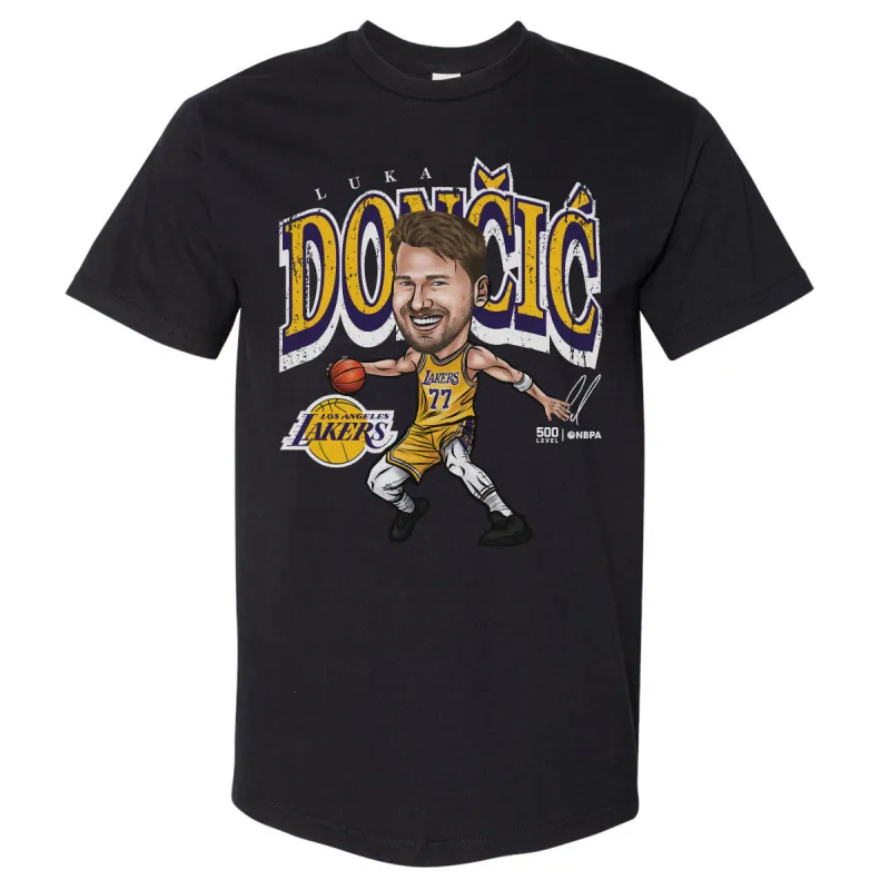 Luka Doncic Los Angeles Lakers Cartoon WHT sold by 500 Level