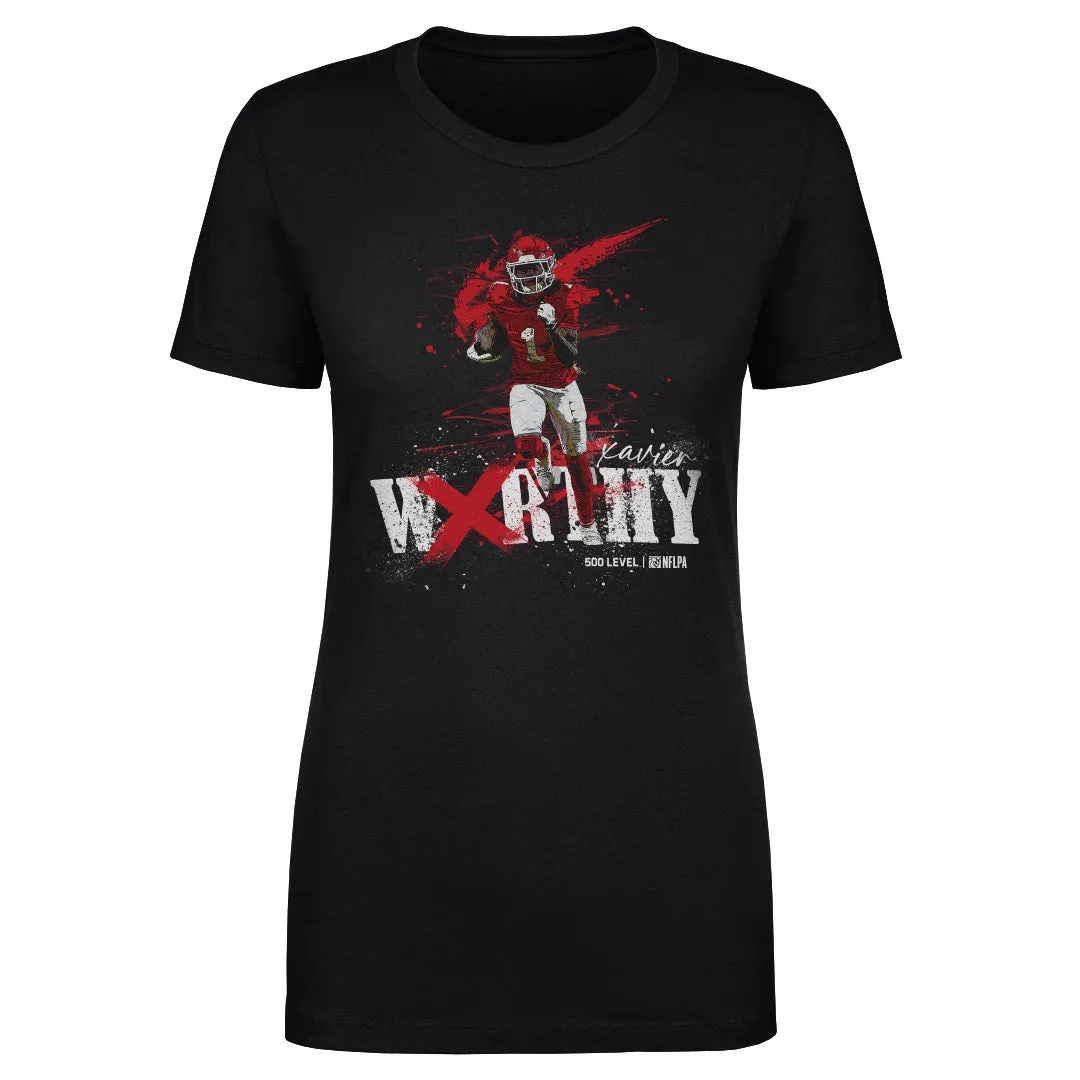 Xavier Worthy Kansas City Splatter WHT sold by 500 Level product image thumbnail 2