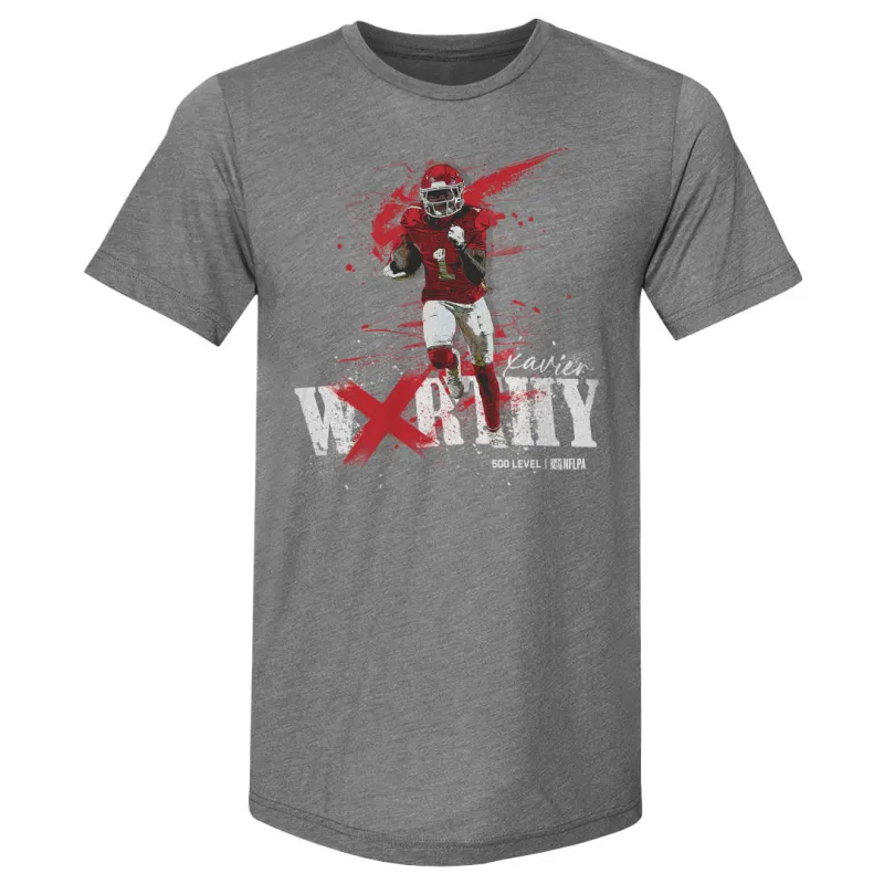 Xavier Worthy Kansas City Splatter WHT sold by 500 Level