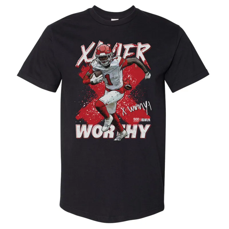 Xavier Worthy Kansas City Cross WHT sold by 500 Level