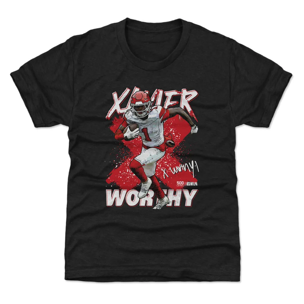 Xavier Worthy Kansas City Cross WHT sold by 500 Level