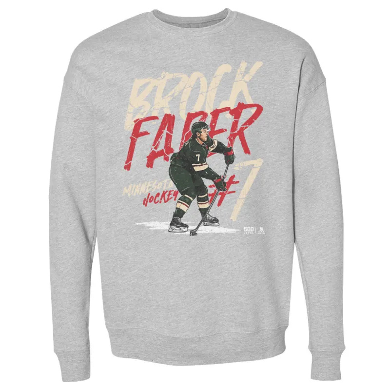 Brock Faber Minnesota Player Name WHT sold by 500 Level