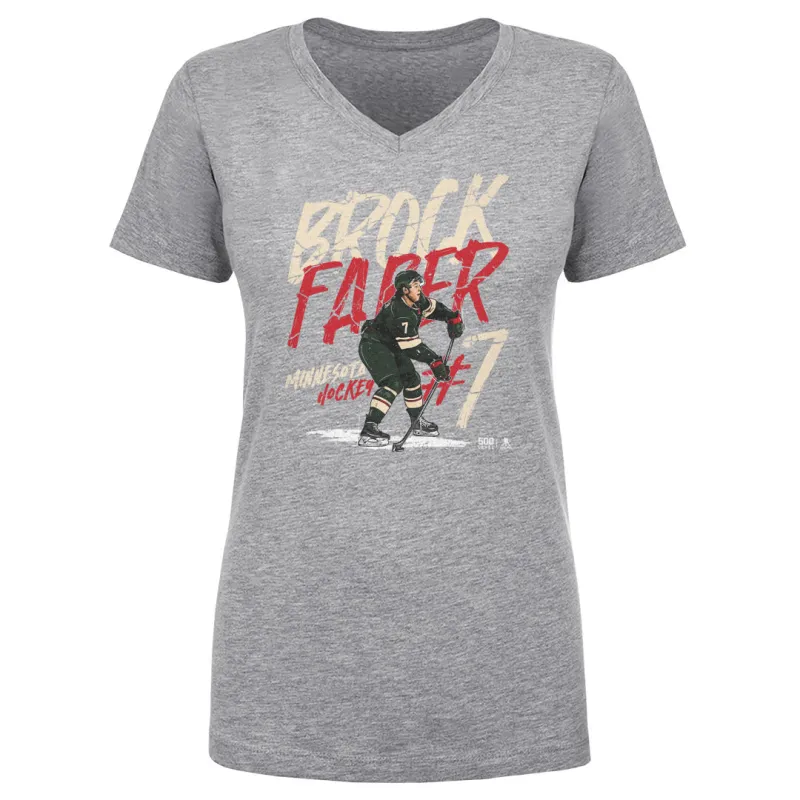 Brock Faber Minnesota Player Name WHT sold by 500 Level