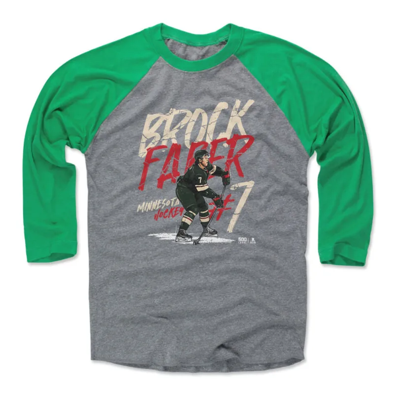 Brock Faber Minnesota Player Name WHT sold by 500 Level