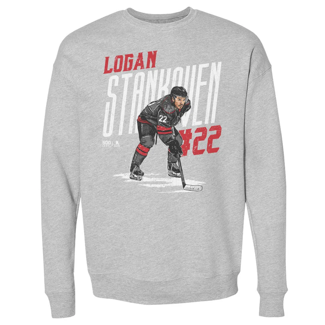 Logan Stankoven Carolina Player Name WHT sold by 500 Level