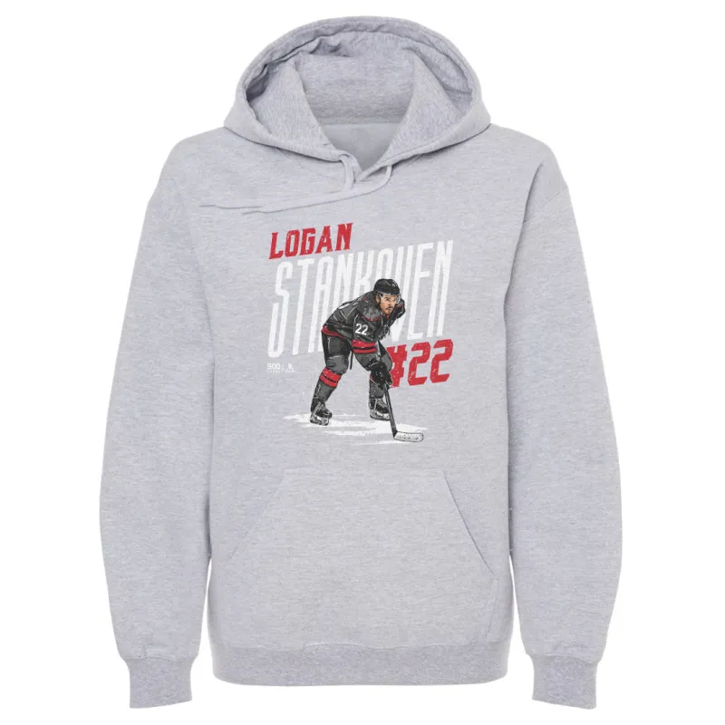 Logan Stankoven Carolina Player Name WHT sold by 500 Level