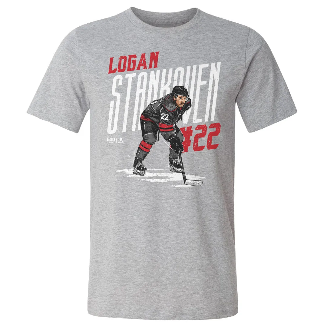 Logan Stankoven Carolina Player Name WHT sold by 500 Level