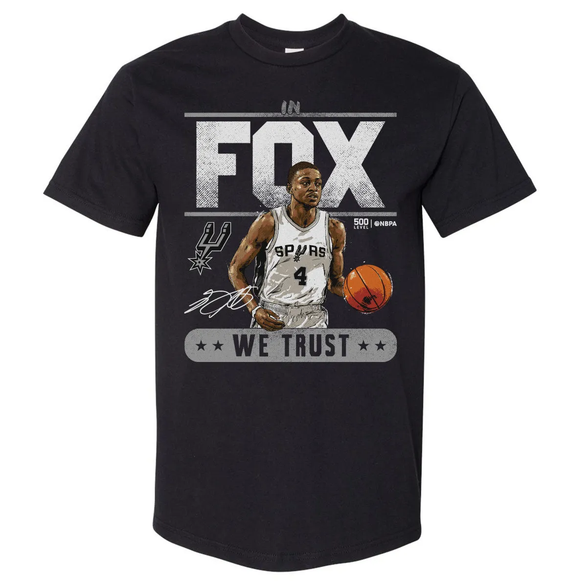 De'Aaron Fox San Antonio Spurs Trust WHT sold by 500 Level